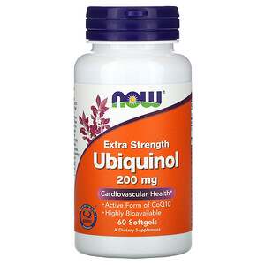 Отзывы о Now Foods, Ubiquinol, 200 mg, Extra Strength, 60 Softgels