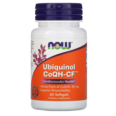 Now Foods Убихинол CoQH-CF, 60 гелевых капсул
