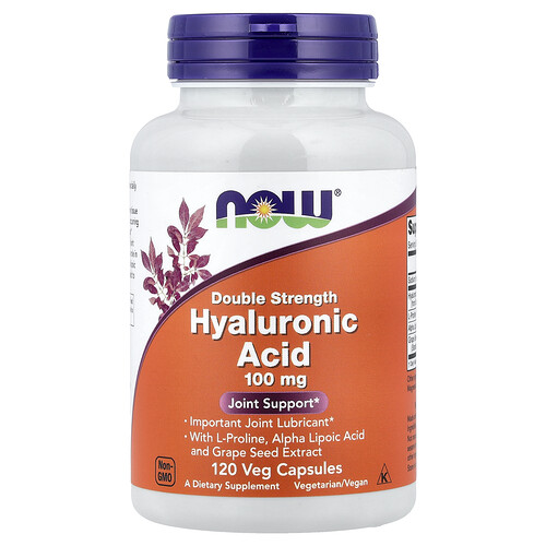 NOW Foods, Hyaluronsäure, 100 mg, 120 pflanzliche Kapseln
