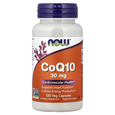 NOW Foods, CoQ10, 30 mg, 120 cápsulas vegetales