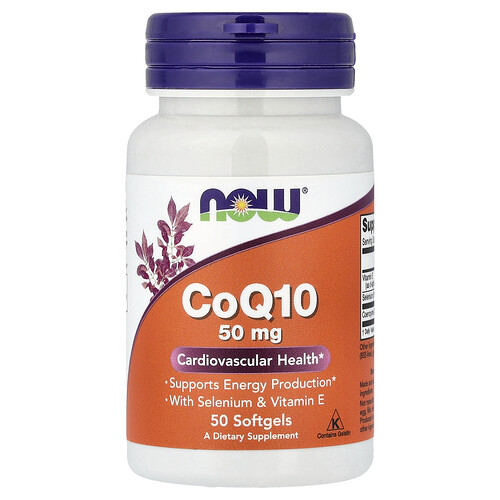 NOW Foods CoQ10 with セレニウム & ビタミンE ソフトジェル50粒