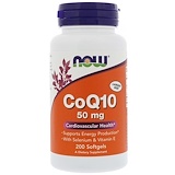 Отзывы о Now Foods, CoQ10 With Selenium and Vitamin E, 50 mg, 200 Softgels