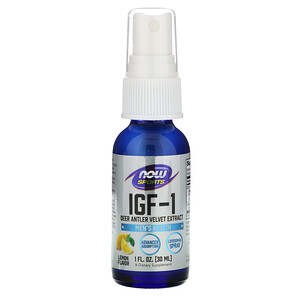 Now Foods, IGF-1, Deer Antler Velvet Extract, Lemon Flavor, 1 fl oz (30 ml) отзывы покупателей