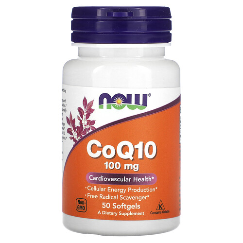 NOW Foods, CoQ10, 100mg, ソフトジェル50粒