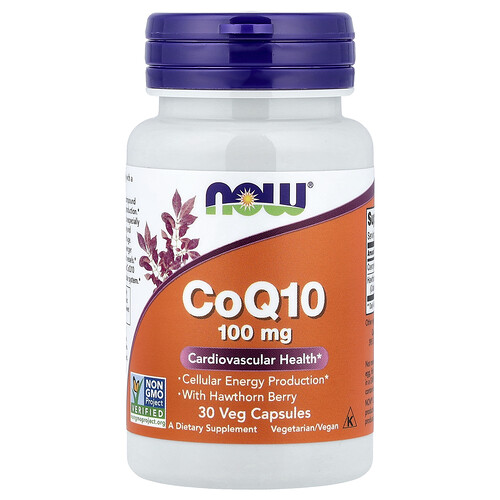 NOW Foods CoQ10 ウィズ ホーソーンベリー ベジカプセル30粒