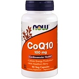 Now Foods, CoQ10 с боярышником, 100 мг, 90 растительных капсул отзывы