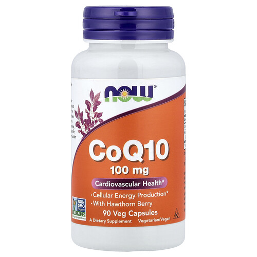 NOW Foods CoQ10 ウィズ ホーソーンベリー ベジカプセル90粒
