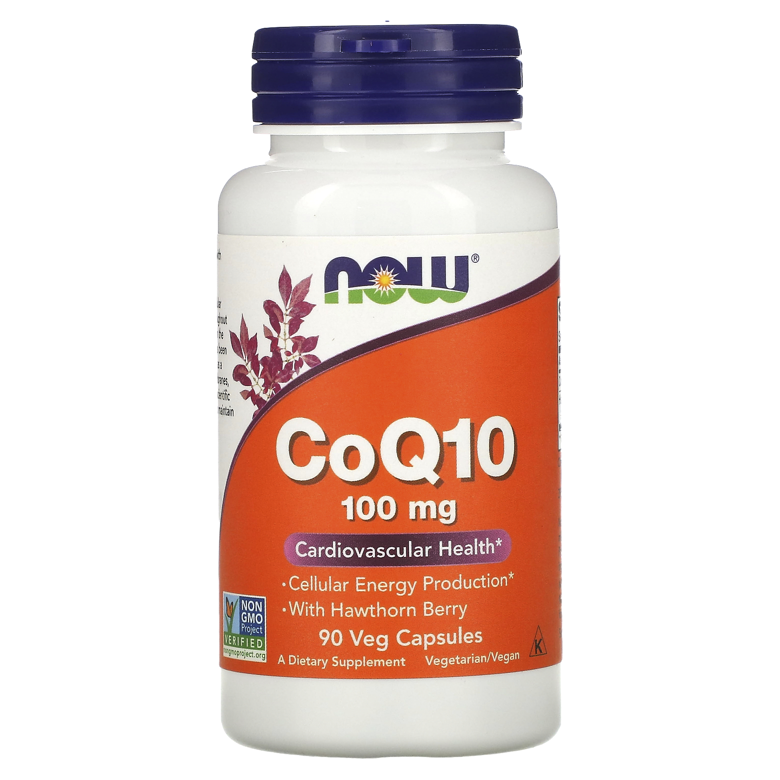 NOW Foods, CoQ10 with Hawthorn Berry, 100 mg, 90 Veg Capsules