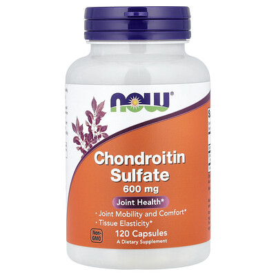 NOW Foods, Sulfato de condroitina, 600 mg, 120 cápsulas