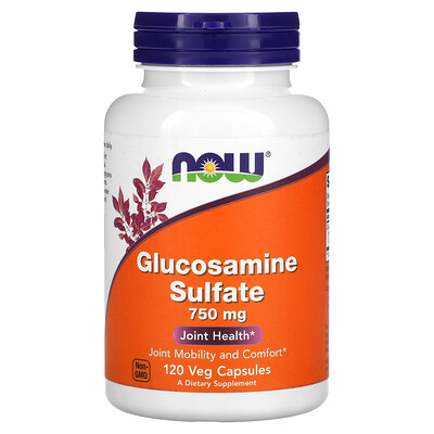 NOW Foods, Glucosamine Sulfate, 750 mg, 120 Veg Capsules