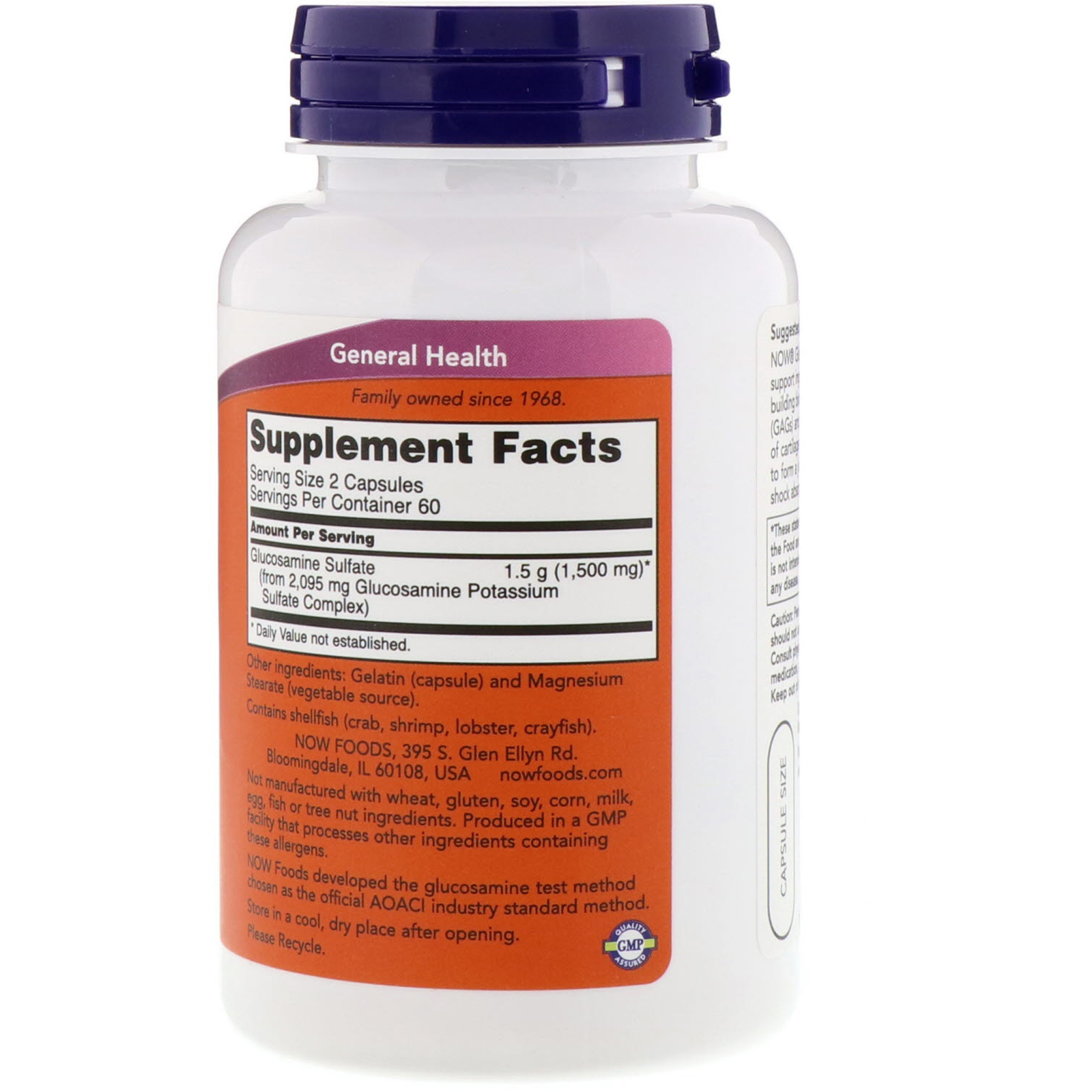 Now Foods, Glucosamine Sulfate, 750 mg, 120 Capsules iHerb