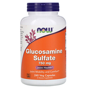 Отзывы о Now Foods, Glucosamine Sulfate, 750 mg, 240 Veg Capsules