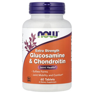 NOW Foods, Glucosamina y condroitina, 60 comprimidos