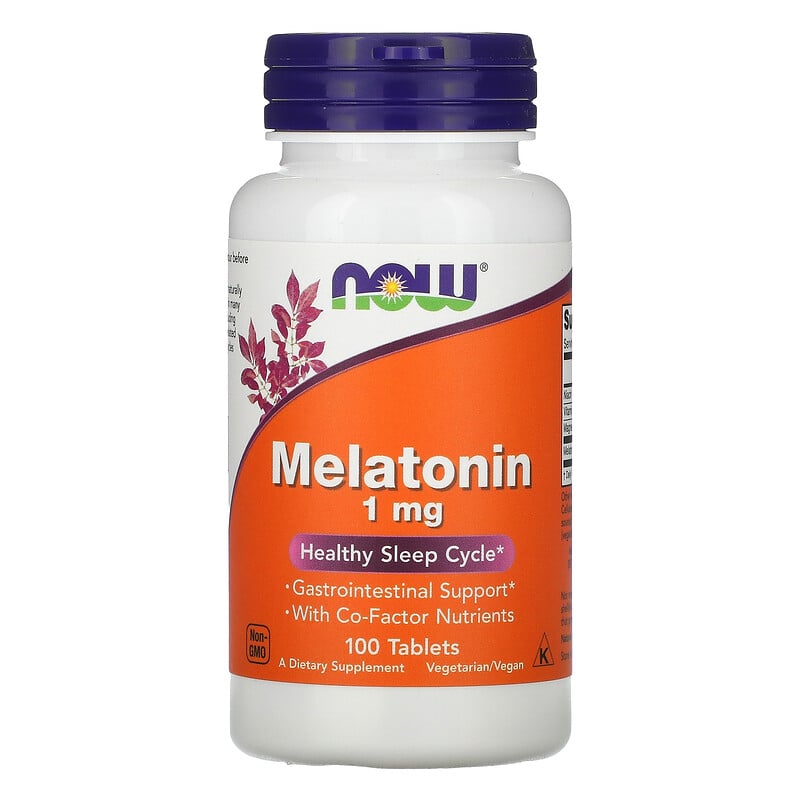 Now Foods, Melatonin, 1 mg, 100 Tablets - iHerb