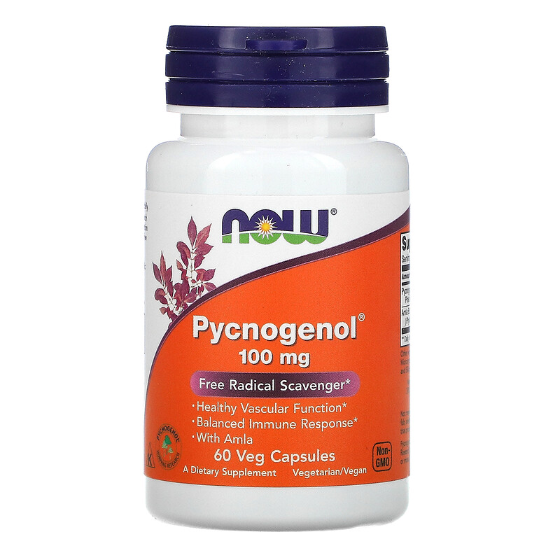 Now Foods, Pycnogenol, 100mg, 베지 캡슐 60정 - iHerb