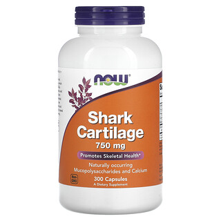 NOW Foods, Cartílago de tiburón, 750 mg, 300 cápsulas