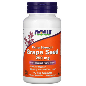 Отзывы о Now Foods, Extra Strength Grape Seed, 250 mg, 90 Veg Capsules