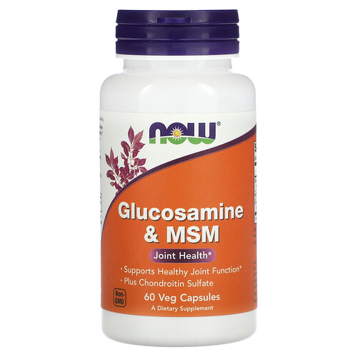 NOW Foods グルコサミン&MSM チョンドロイチン硫酸配合 ベジカプセル60粒