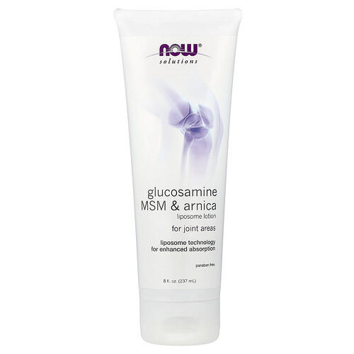 Now Foods Solutions, Glucosamine, MSM & Arnica, Liposome Lotion, 8 fl oz (237 ml)
