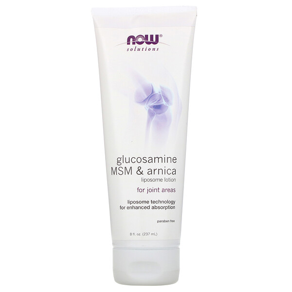 Now Foods, Solutions, Glucosamine, MSM & Arnica, Liposome Lotion, 8 fl oz (237 ml) iHerb