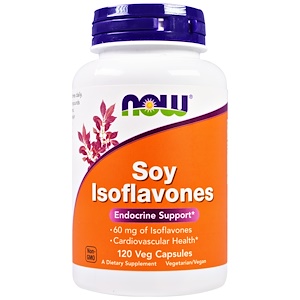 Now Foods, Соевые изофлавоны, 120 вегетарианских капсул