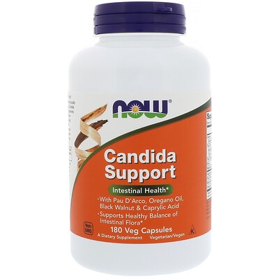 

Candida Support, 180 растительных капсул