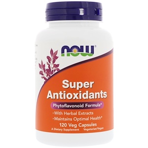 Now Foods, Super Antioxidants, 120 растительных капсул