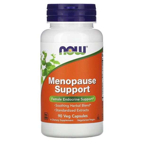 Now Foods, Menopause Support, 90 растительных капсул