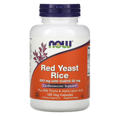 NOW Foods Red Yeast Rice 120 Veg Capsules
