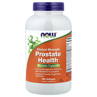 NOW Foods, добавка для здоровья простаты, клинически подтверждённая эффективность, 180 капсул