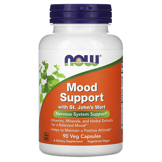 Now Foods, Mood Support со зверобоем, 90 растительных капсул