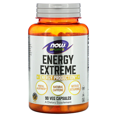

NOW Foods Sports Energy Extreme препарат для поддержки физической и умственной активности 90 растительных капсул