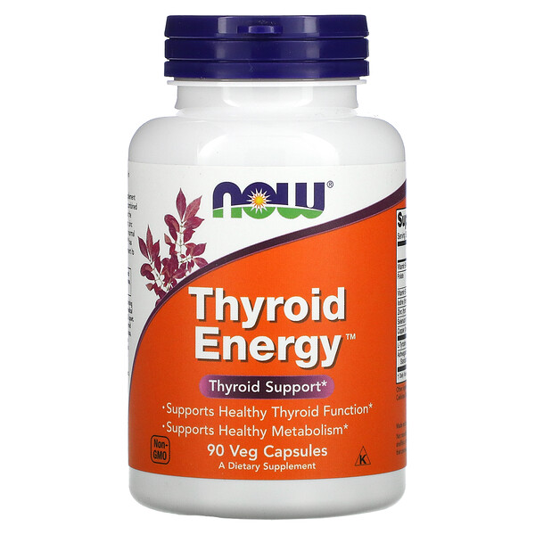 Now Foods‏, אנרגיית תירואיד, 90 כמוסות צמחיות