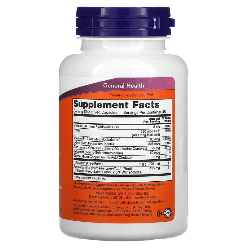 Now Foods, Thyroid Energy, 90 Veg Capsules - iHerb