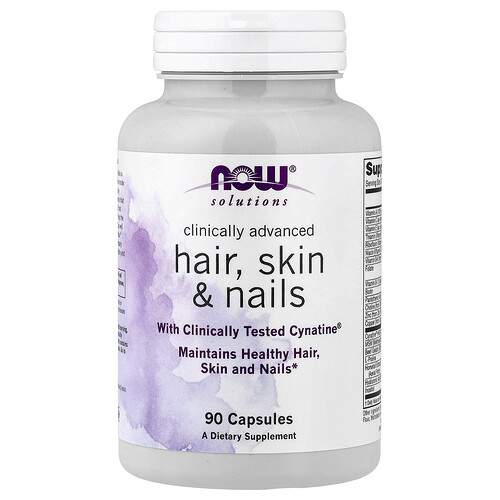 NOW Foods, Solutions, Clinical Advanced Hair, Skin & Nails, klinisch verbesserte Haare, Haut und Nägel, 90 Kapseln