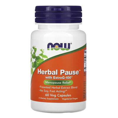 Now Foods Herbal Pause с EstroG-100, 60 растительных капсул