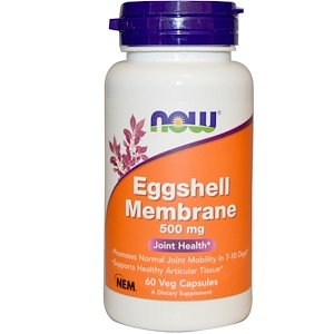 Купить Now Foods, Eggshell Membrane , 500 mg, 60 Veggie Caps  на IHerb