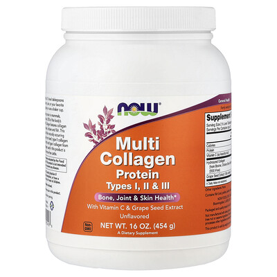 Product Image for NOW Foods, Multi Collagen Protein, Unflavored, 16 oz (454 g)