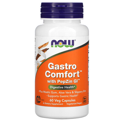 Now Foods Gastro Comfort с PepZin GI, 60 растительных капсул