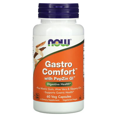 

NOW Foods Gastro Comfort с PepZin GI, 60 растительных капсул