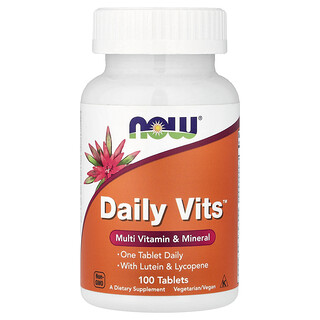NOW Foods, Daily Vits™, Suplemento multivitamínico y multimineral, 100 comprimidos