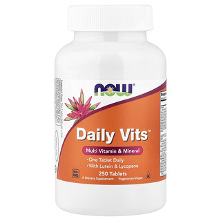 NOW Foods, Daily Vits™, мультивитамины и минералы, 250 таблеток