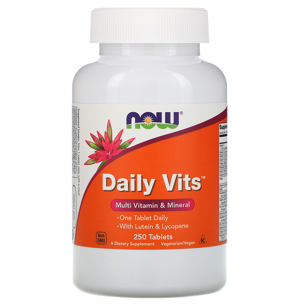 Now Foods, Daily Vits, Multi Vitamin & Mineral, 250 Tablets