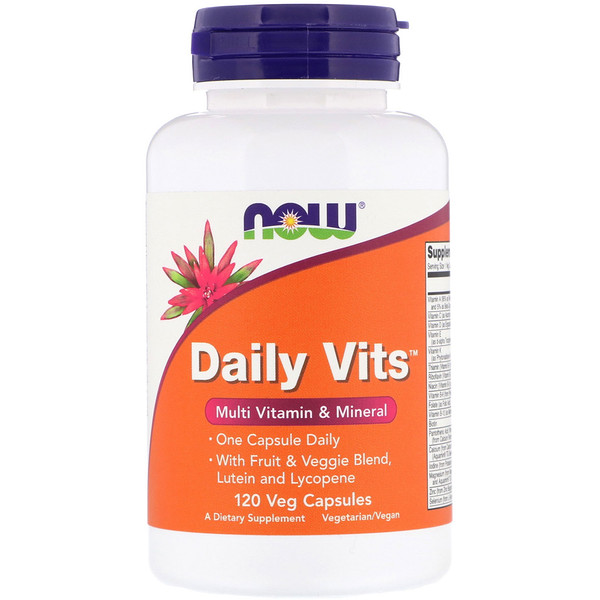 Now Foods, ΠΡΠ»ΡΡΠΈΠ²ΠΈΡΠ°ΠΌΠΈΠ½Ρ ΠΈ ΠΌΠΈΠ½Π΅ΡΠ°Π»Ρ Daily Vits, 120 Π²Π΅Π³Π΅ΡΠ°ΡΠΈΠ°Π½ΡΠΊΠΈΡ
ΠΊΠ°ΠΏΡΡΠ»