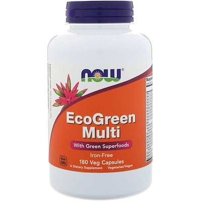 

EcoGreen Multi, Без содержания железа, 180 вегетарианских капсул