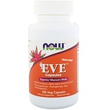 Now Foods, Капсулы Eve, качественные мультивитамины для женщин, без железа, 120 растительных капсул отзывы