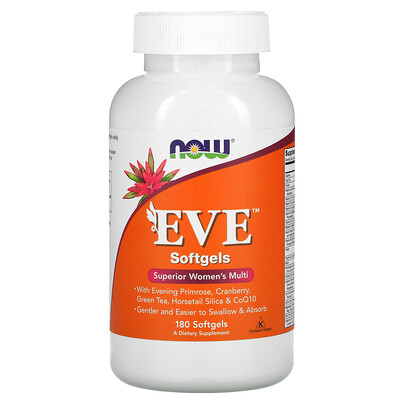 Now Foods EVE, превосходные мультивитамины для женщин, 180 капсул