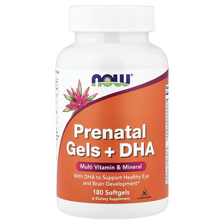 NOW Foods, Prenatal Gels + DHA, 180 Softgels
