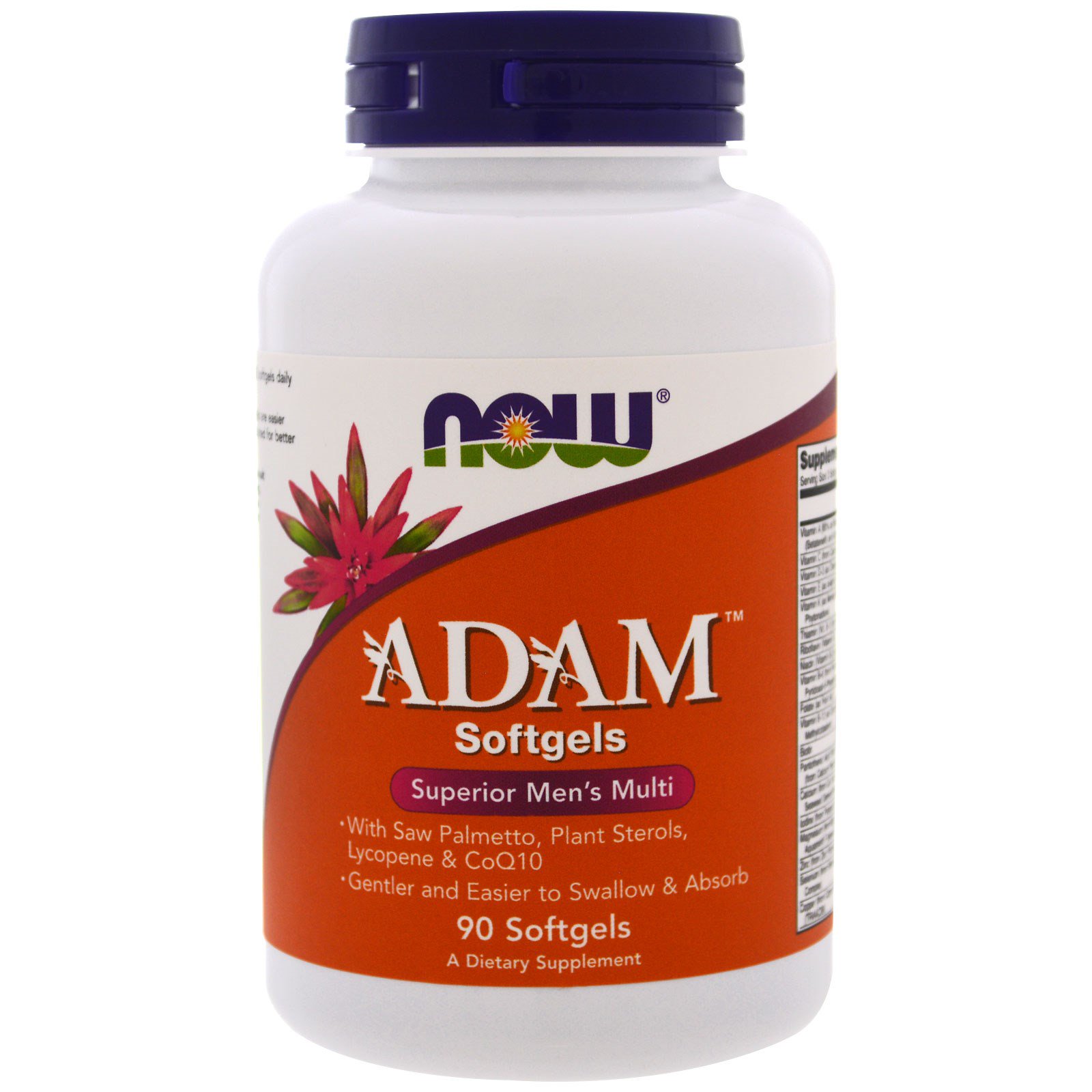 Now Foods, Adam, высококачественный мультивитаминный комплекс для мужчин, 90 мягких капсул