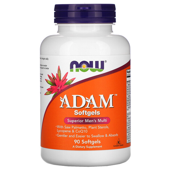 Now Foods, ADAM, hochwertiges Multivitamin für Männer, 90 Weichkapseln